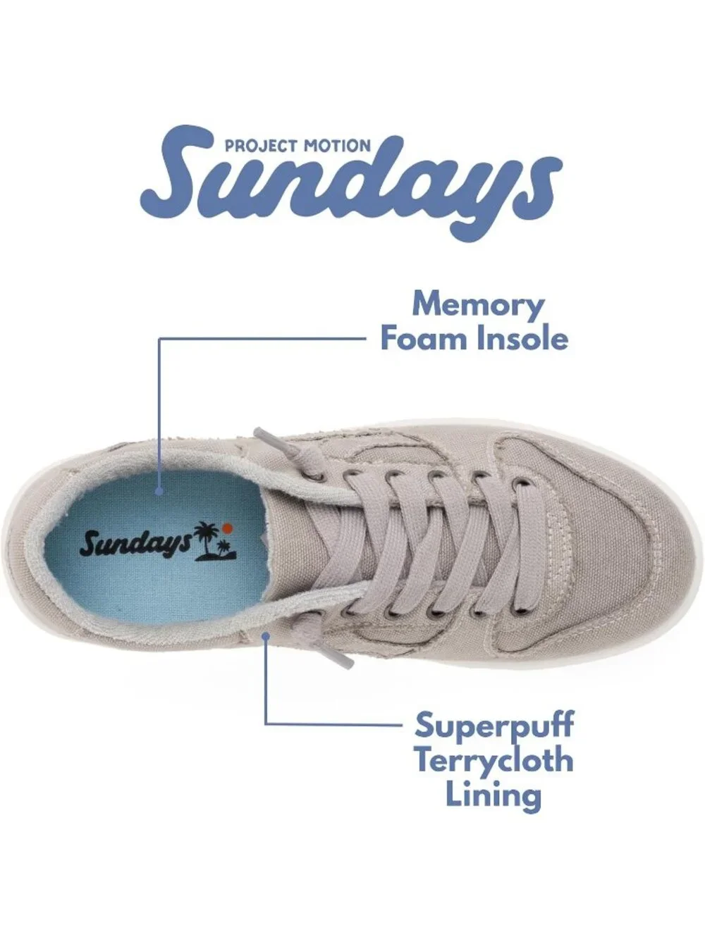 Women's Grey Comfortable Memory Foam Insole Non Slip and Lightweight Sneakers
